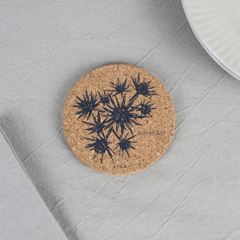 LIGA Cork Coasters Sea Holly Set of 4