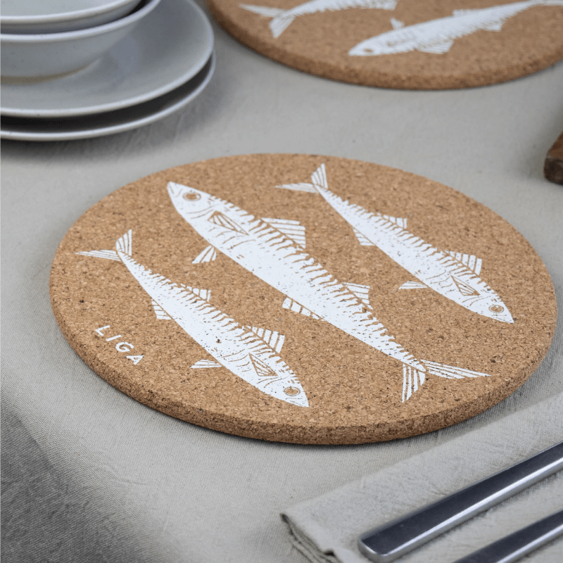 LIGA Cork Placemats Mackerel Set of 4