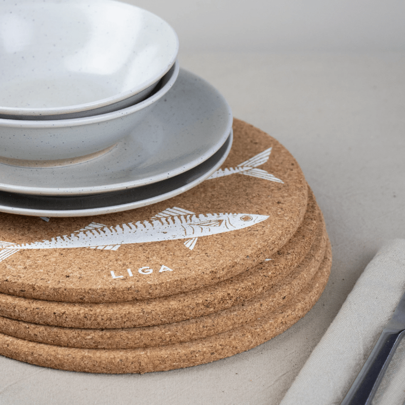 LIGA Cork Placemats Mackerel Set of 4