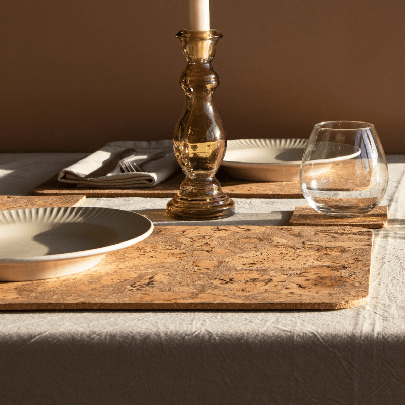 LIGA Natural Cork Rectangular Placemats Set of 4