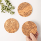 LIGA Natural Cork Round Coasters Set of 4