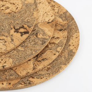 LIGA Natural Cork Round Placemats Set of 4