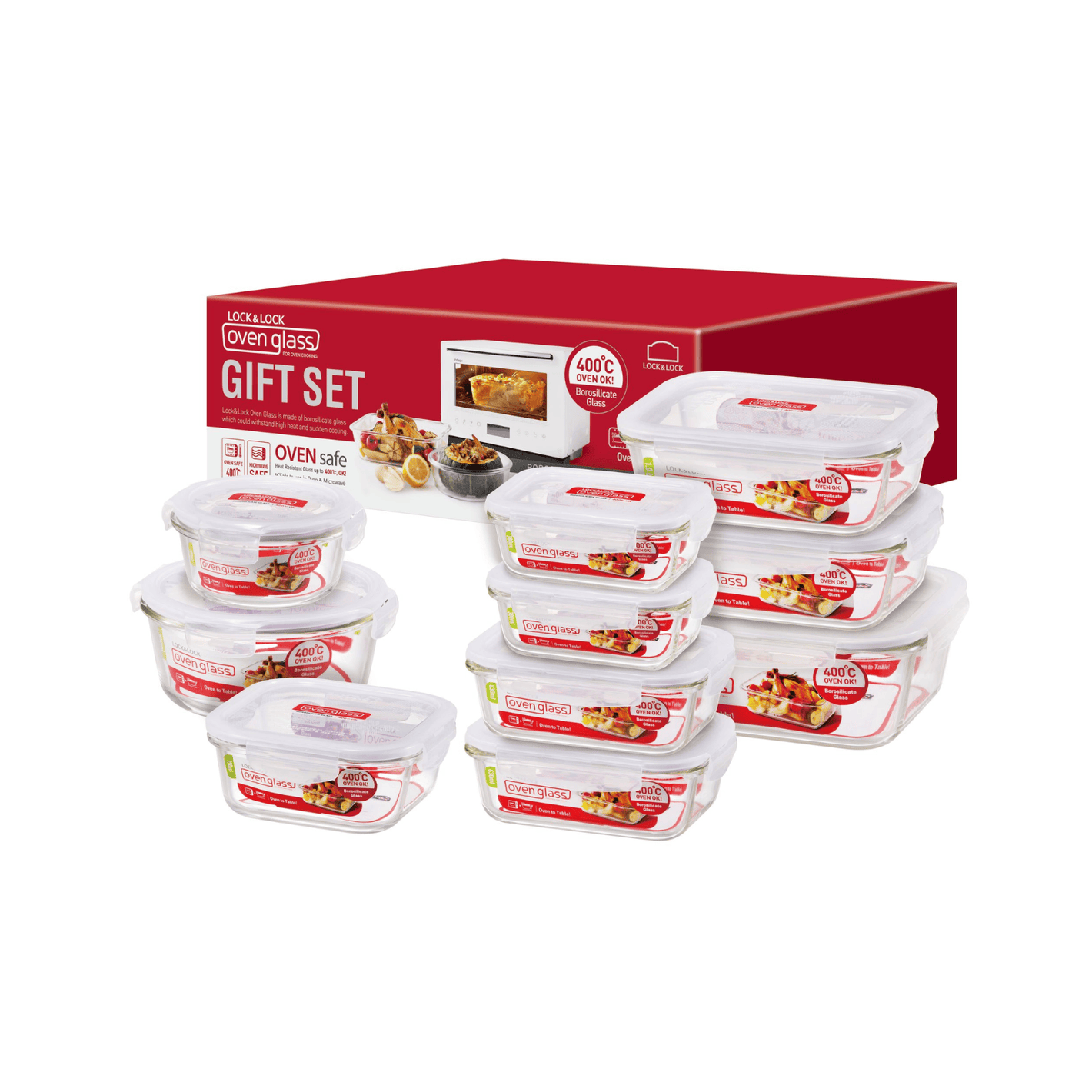 LocknLock Euro Glass Gift Set 10-Piece