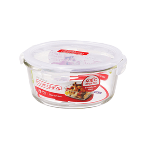 LocknLock Euro Glass Round Container with Lid 950ml