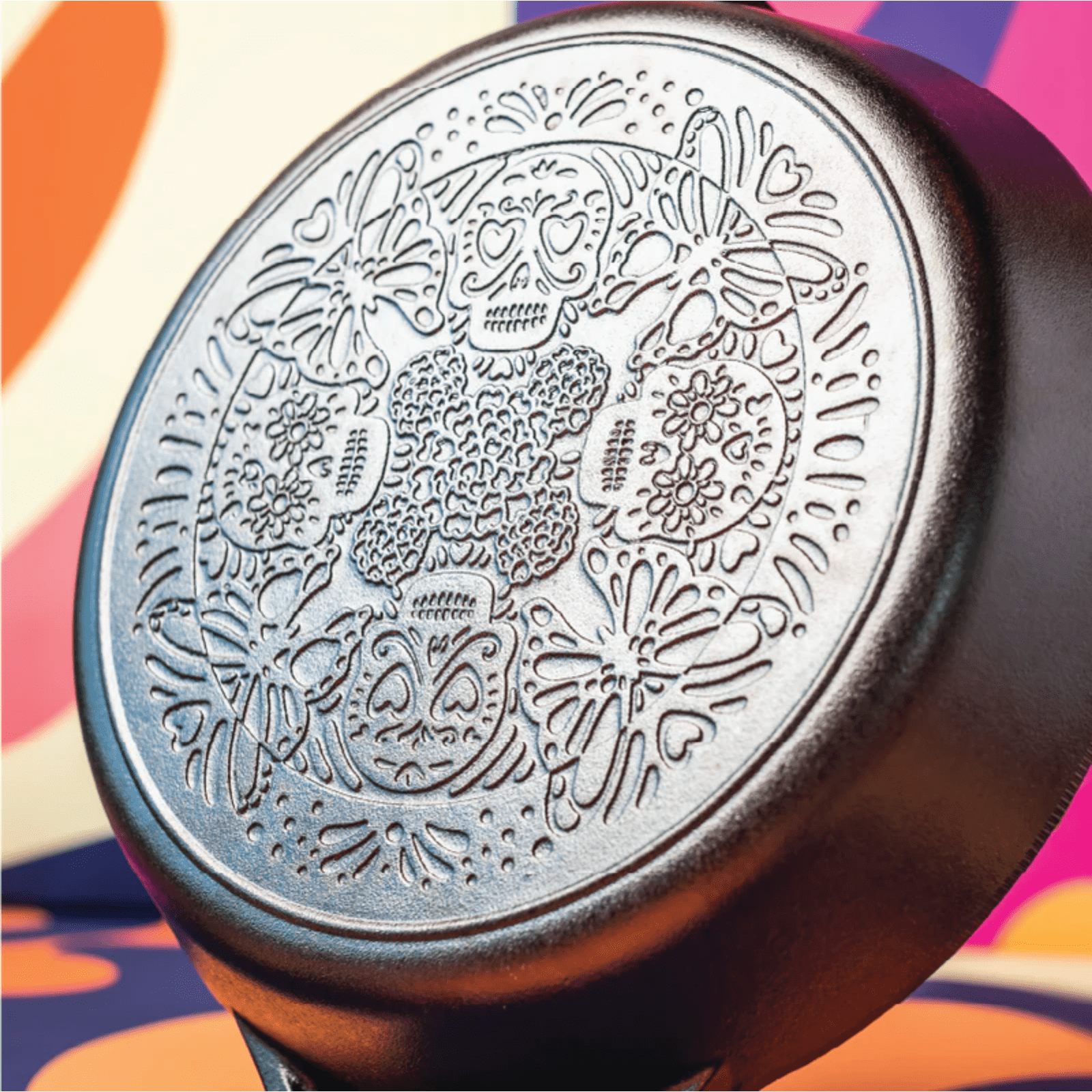 Lodge Butterfly Sugar Skull Cast Iron Skillet 30cm