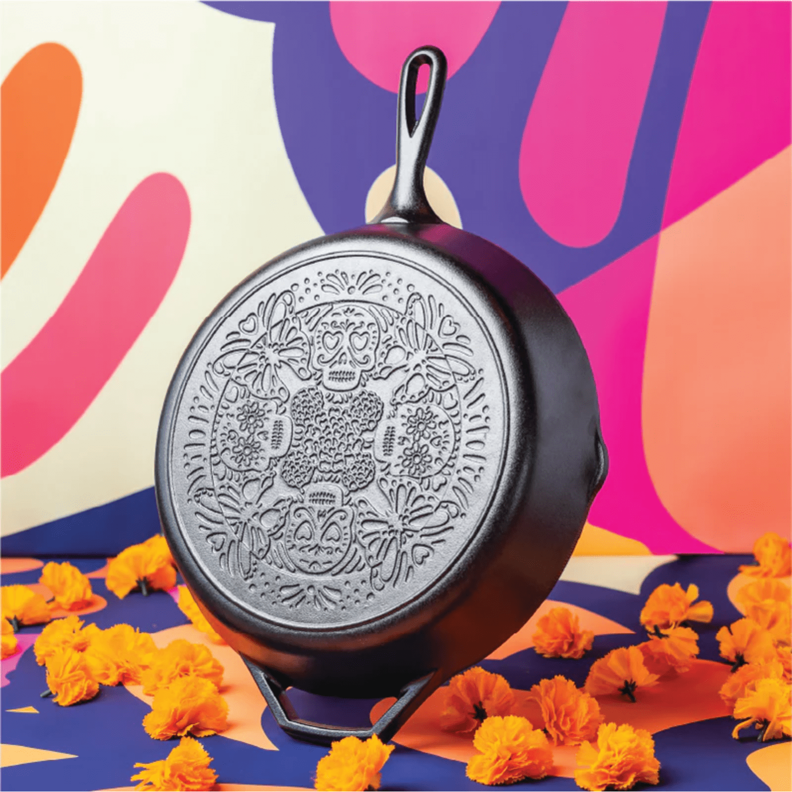 Lodge Butterfly Sugar Skull Cast Iron Skillet 30cm
