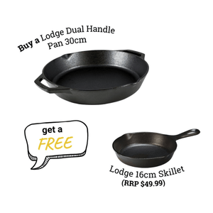 Lodge Cast Iron Dual Handle Pan 30cm