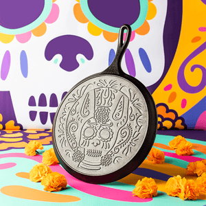 Lodge Xolo Sugar Skull Cast Iron Skillet 26cm The Homestore Auckland