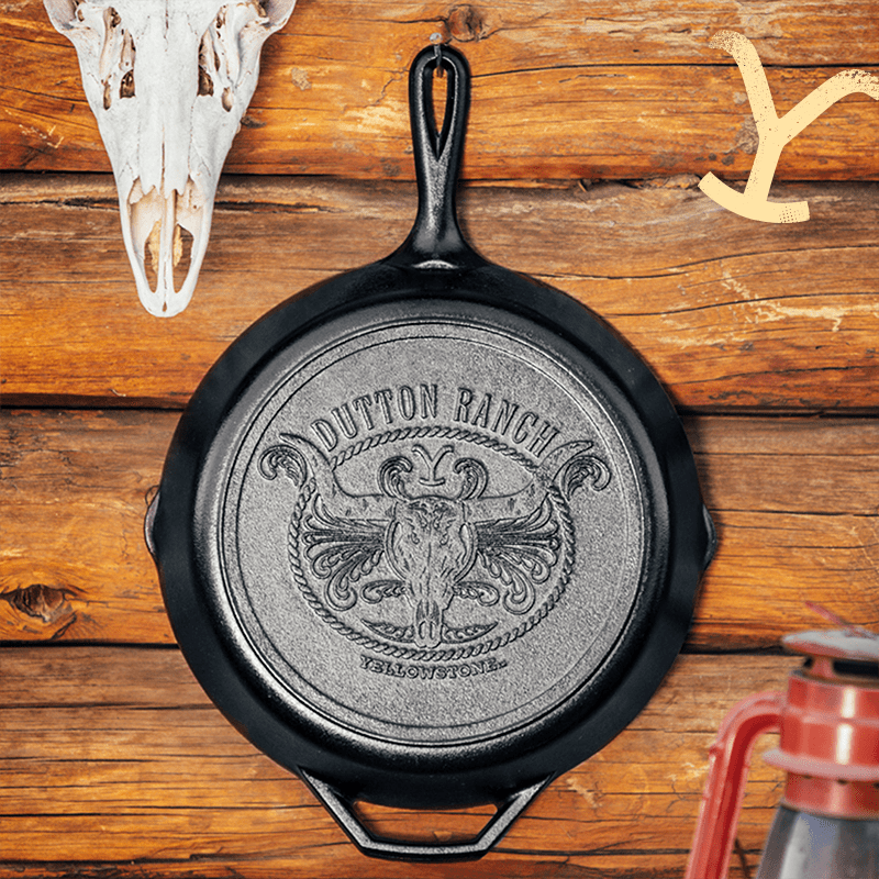 Lodge Yellowstone Cast Iron Skillet Steer 30cm