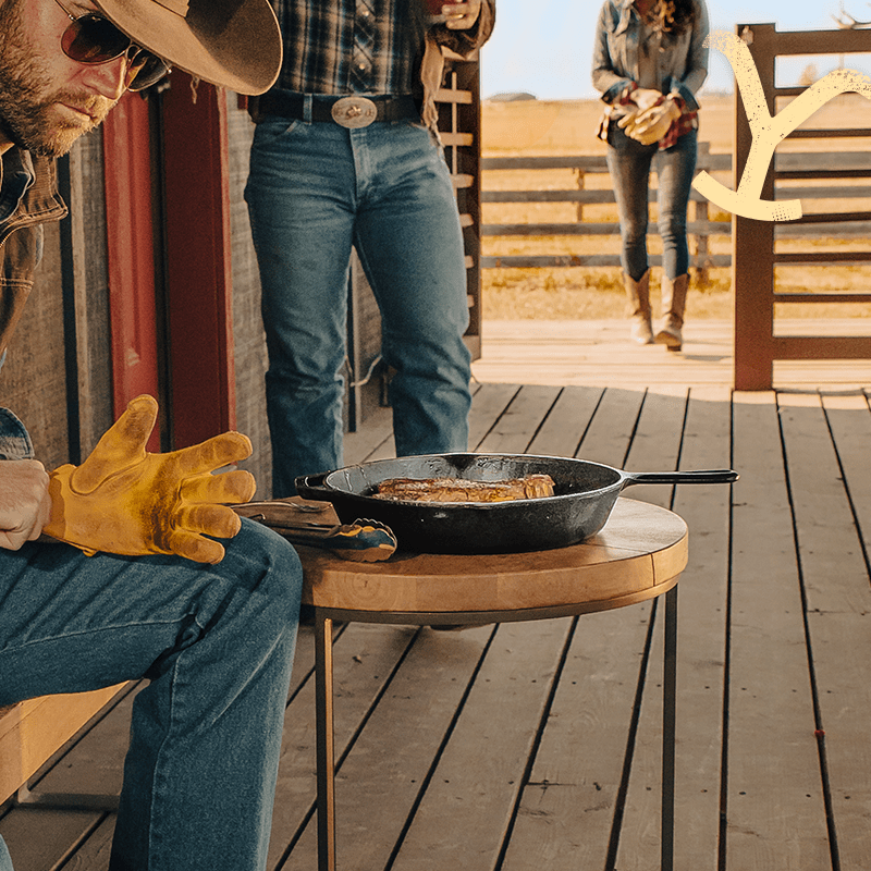 Lodge Yellowstone Cast Iron Skillet Steer 30cm The Homestore Auckland