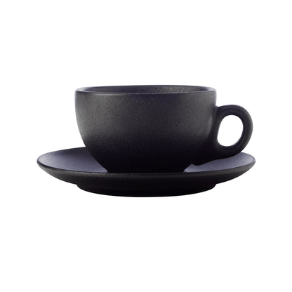 Maxwell & Williams Caviar Coupe Cup & Saucer 250ml Black