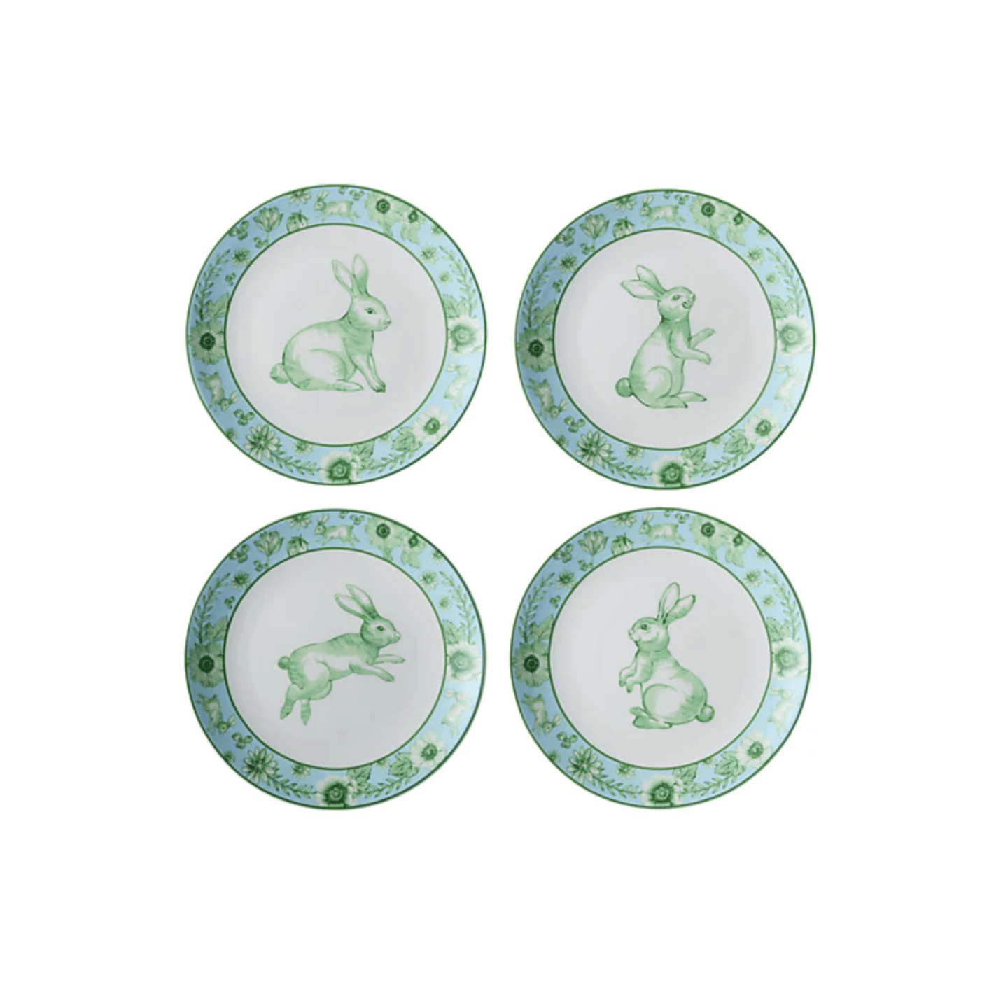 Maxwell & Williams Clover & Cottontail Plates 20cm Set of 4