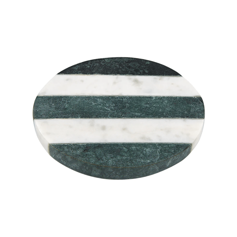 Maxwell & Williams Coaster Collective Round Marble Coaster 10cm Green Stripe