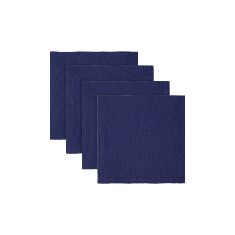 Maxwell & Williams Cotton Classics Cotton Napkin Set of 4 45cm x 45cm Navy