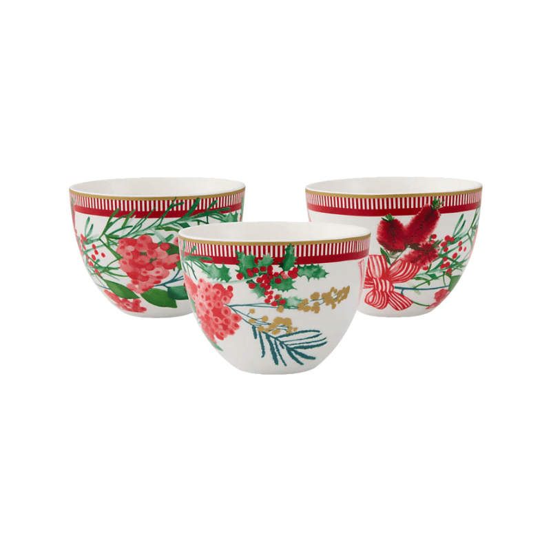 Maxwell & Williams Festive Flora Bowl Set of 3