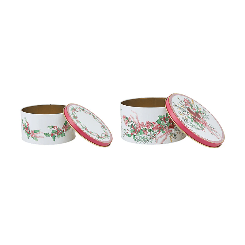 Maxwell & Williams Festive Flora Cake Tin Set of 2