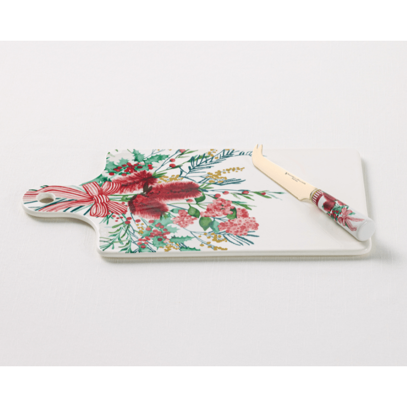 Maxwell & Williams Festive Flora Cheese Paddle & Knife Set