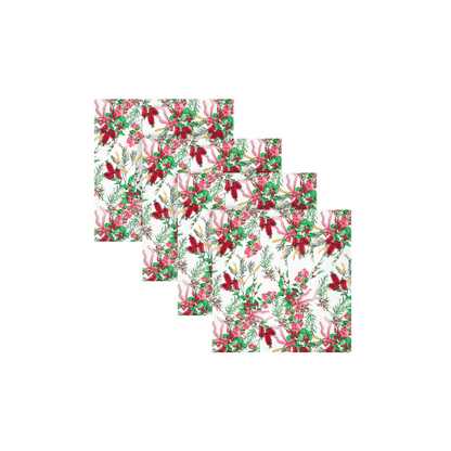 Maxwell & Williams Festive Flora Cotton Napkin Set of 4 45cm x 45cm