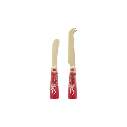 Maxwell & Williams Festive Flora Spreader & Cheese Knife Set