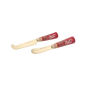 Maxwell & Williams Festive Flora Spreader & Cheese Knife Set