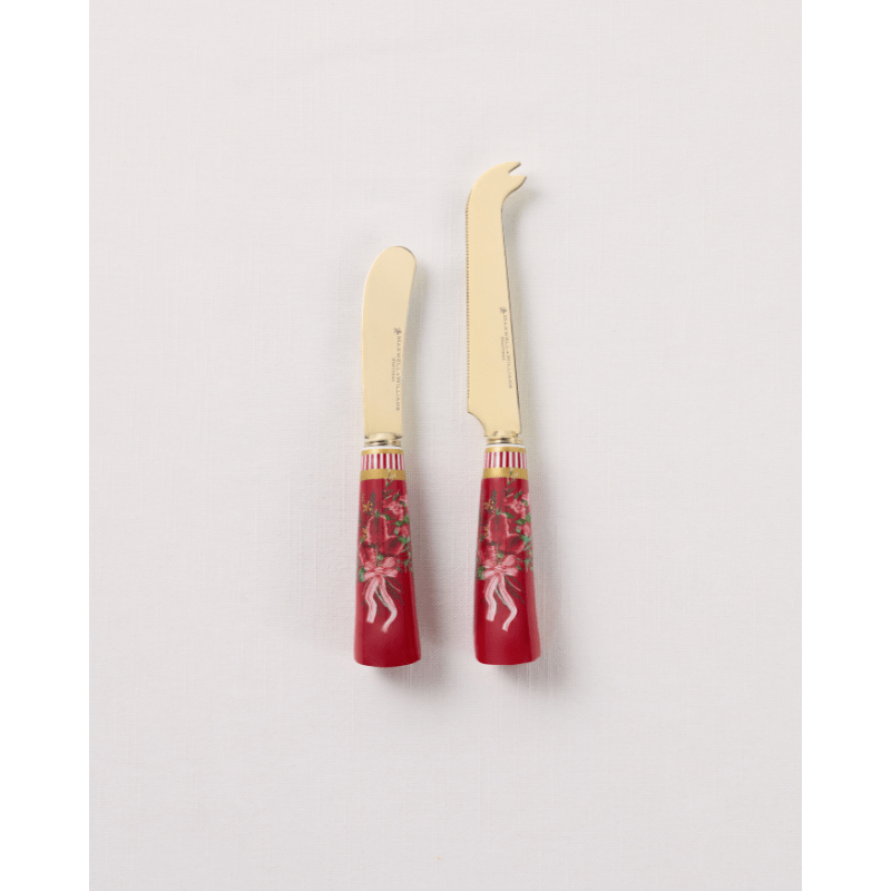 Maxwell & Williams Festive Flora Spreader & Cheese Knife Set