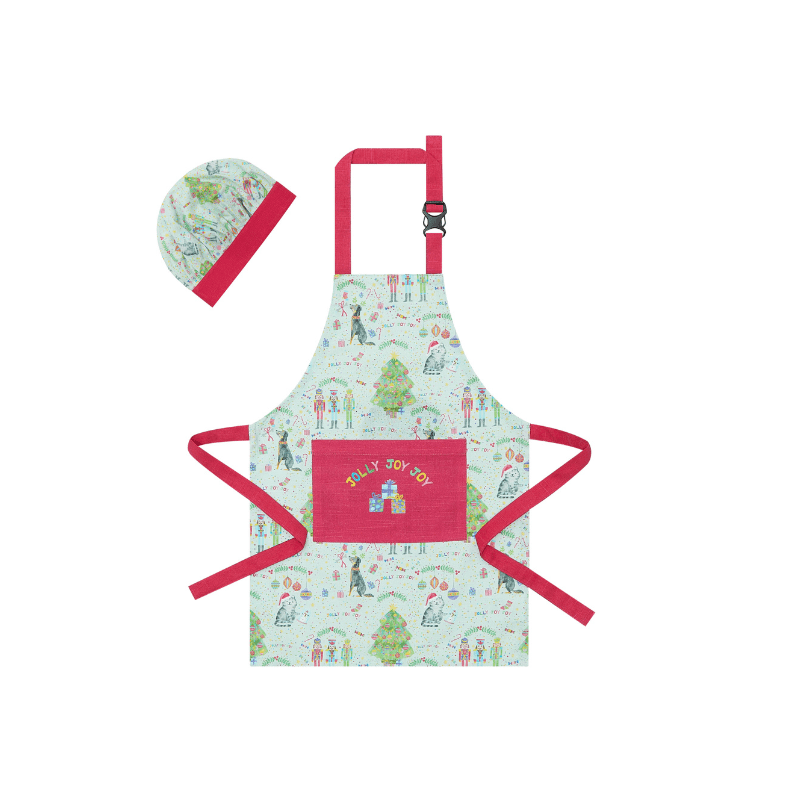 Maxwell & Williams Jolly Joy Joy Children's Apron & Chef Hat Set 2-Piece