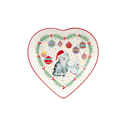 Maxwell & Williams Jolly Joy Joy Heart Dish 13cm Cat