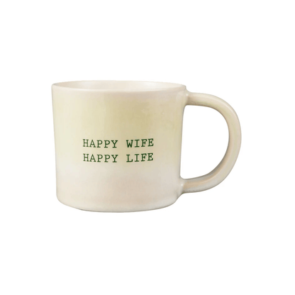 Maxwell & Williams The Mug Club Quotes Mug 350ml Happy Wife Happy Life