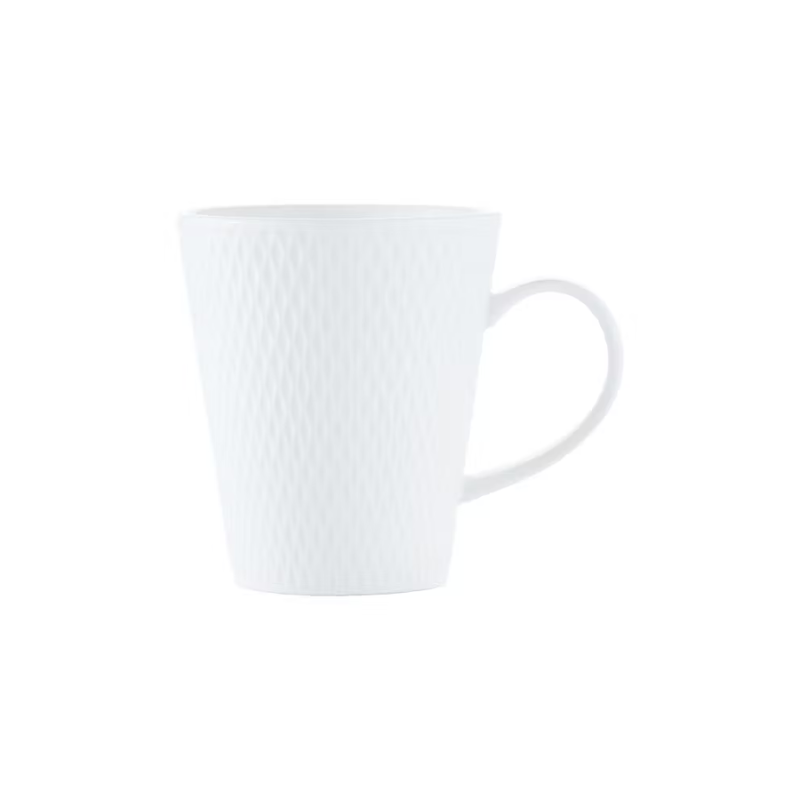 Maxwell & Williams White Basics Diamonds Conical Mug 350ml