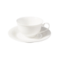 Maxwell & Williams White Basics Diamonds Footed Demi Cup & Saucer 90ml