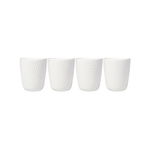 Maxwell & Williams White Basics Diamonds Latte Cup 250ml Set of 4