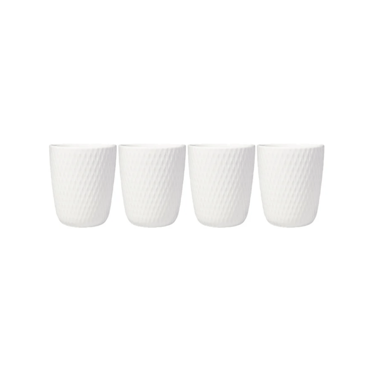 Maxwell & Williams White Basics Diamonds Latte Cup 250ml Set of 4