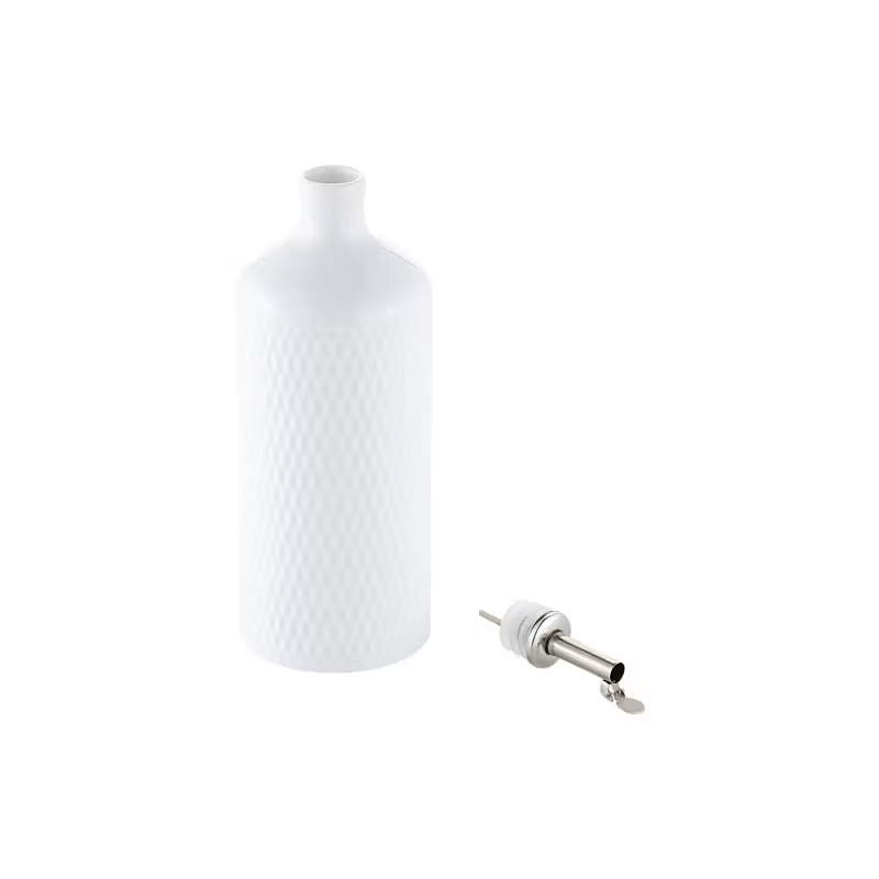 Maxwell & Williams White Basics Diamonds Oil Bottle with Stainless Steel Pourer 500ml