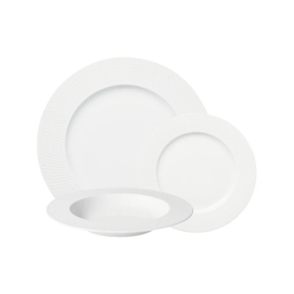 Maxwell & Williams White Basics Diamonds Rim Dinner Set 12-Piece