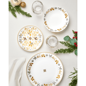 Maxwell & Williams White Christmas Stemless Wine Glass 550ml Set of 2 Gold