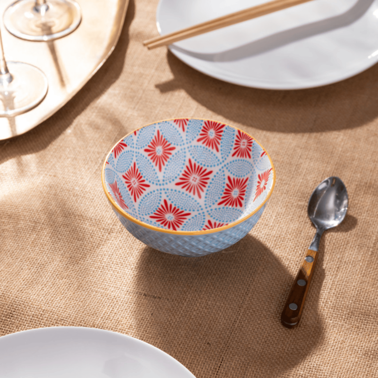 Mikasa Nibble Bowl 12cm Blue Mosaic