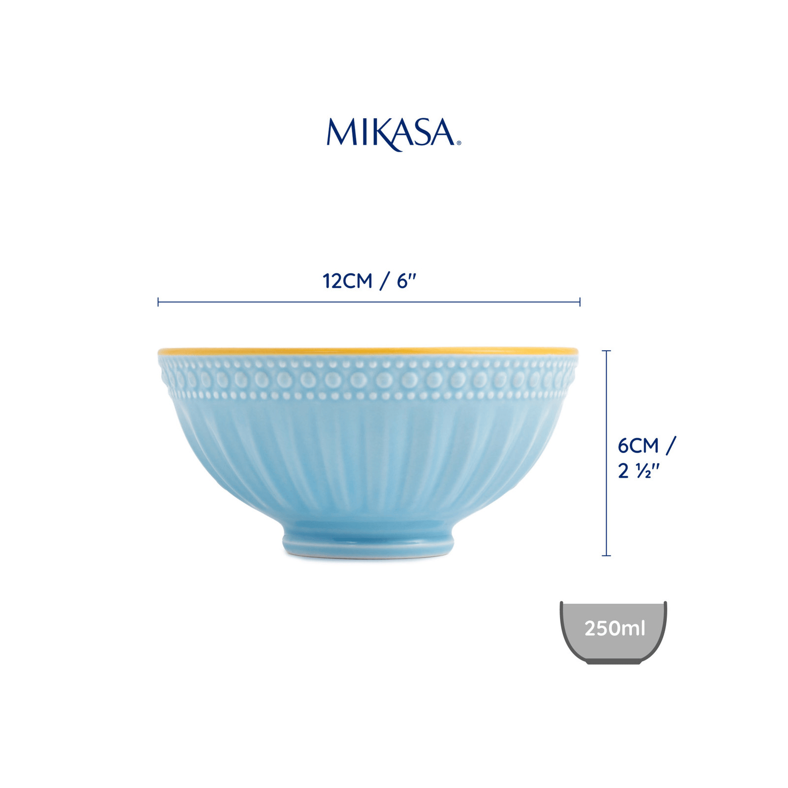 Mikasa Nibble Bowl 12cm Blue Mosaic