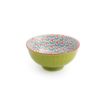 Mikasa Nibble Bowl 12cm Green and Blue Geometric