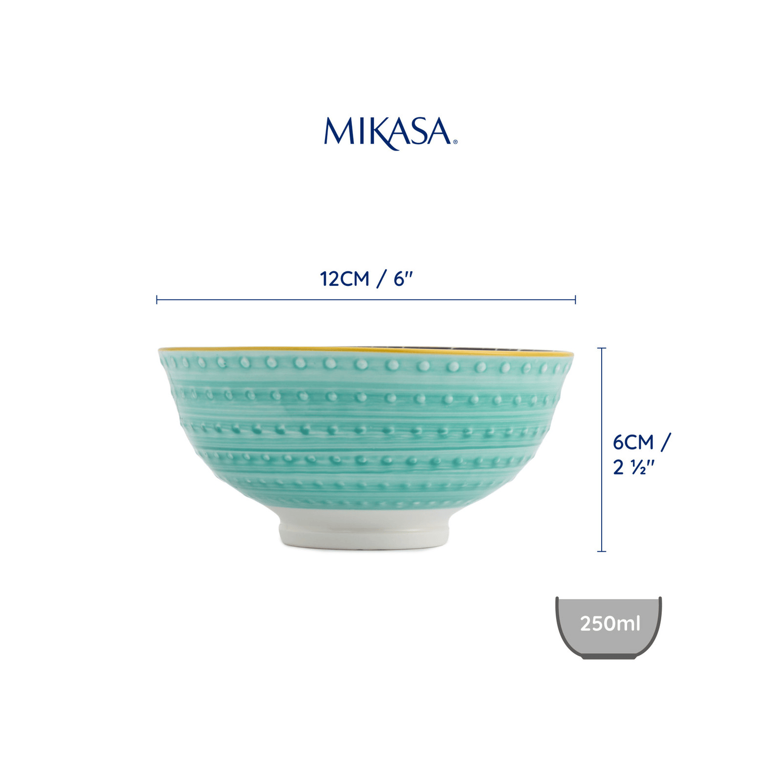 Mikasa Nibble Bowl 12cm Indigo Chevron