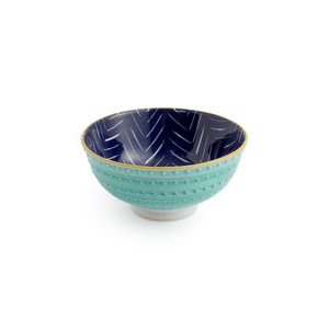Mikasa Nibble Bowl 12cm Indigo Chevron