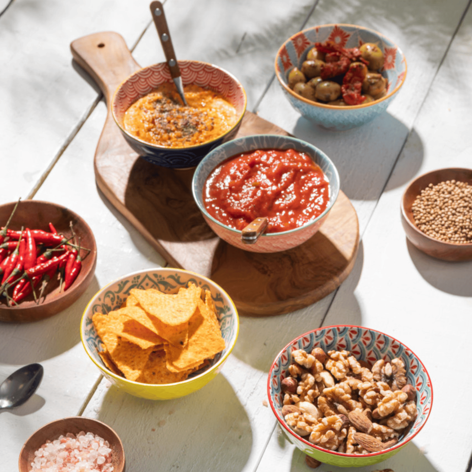 Mikasa Nibble Bowl 12cm Yellow and Blue Geometric