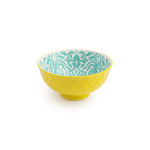 Mikasa Nibble Bowl 12cm Yellow and Blue Geometric