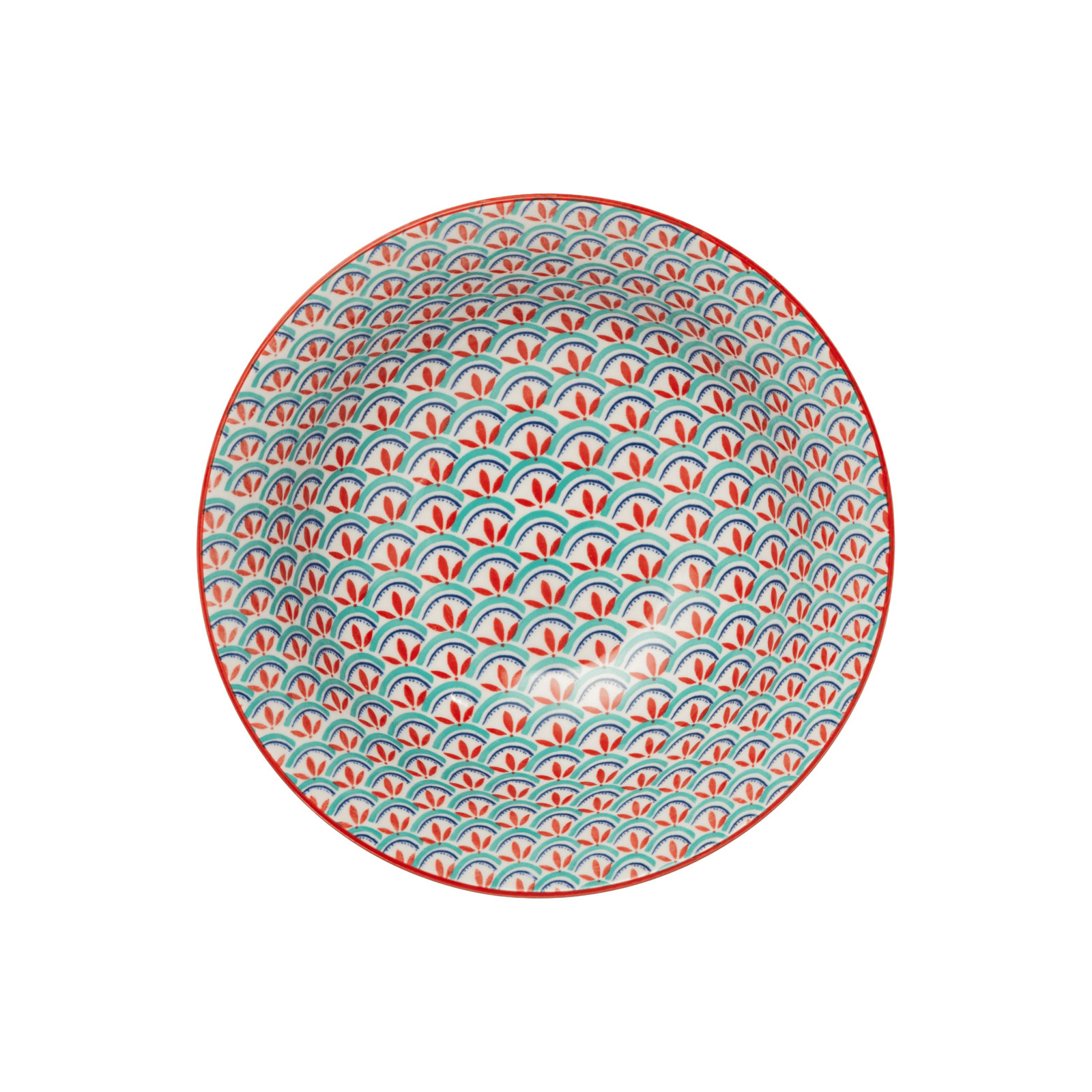 Mikasa Ramen Bowl 21cm Green and Blue Geometric