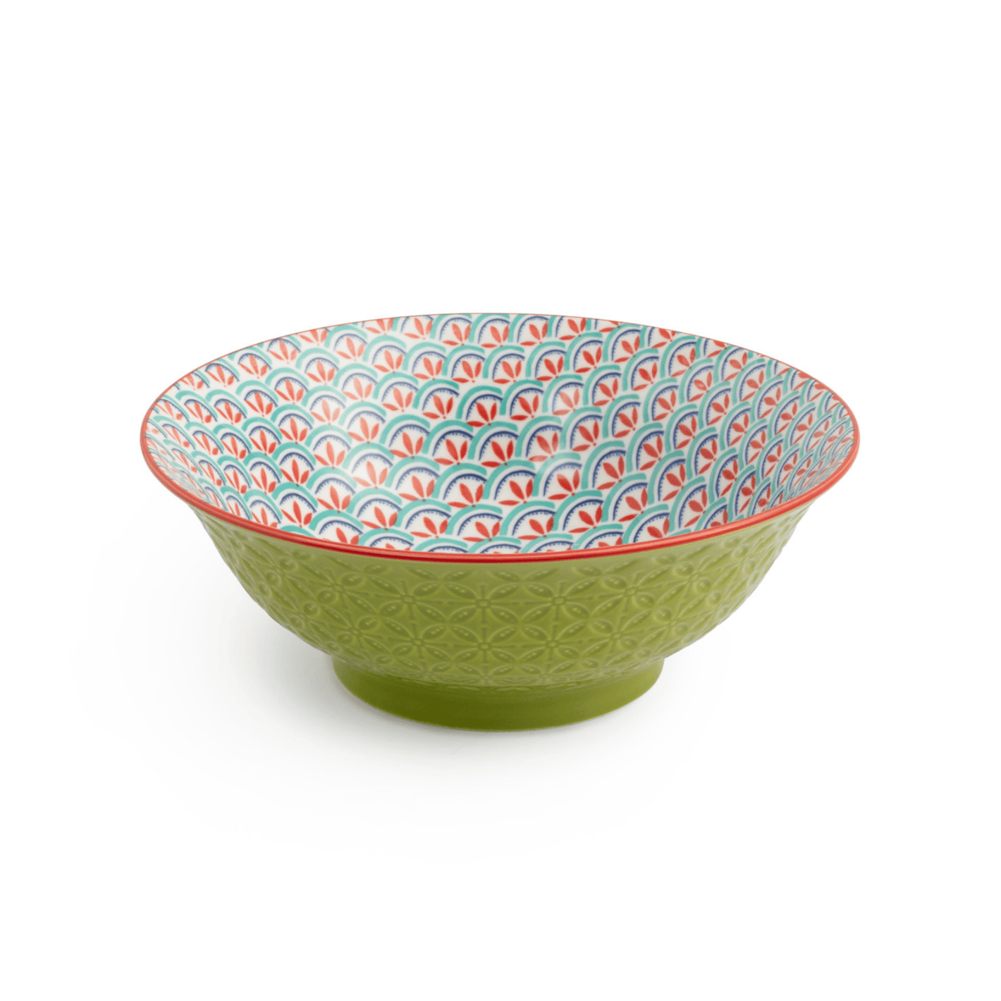 Mikasa Ramen Bowl 21cm Green and Blue Geometric
