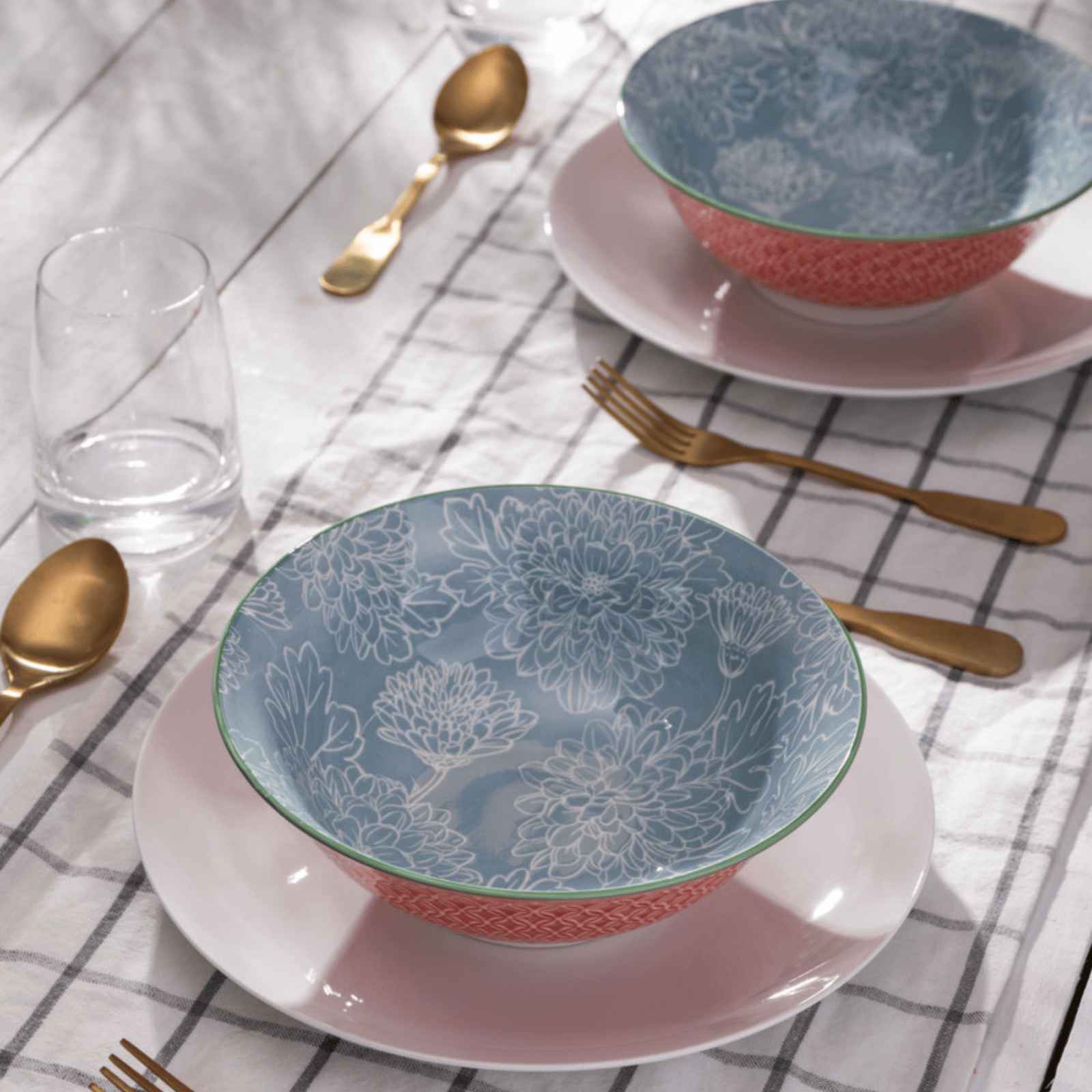 Mikasa Ramen Bowl 21cm Grey Floral