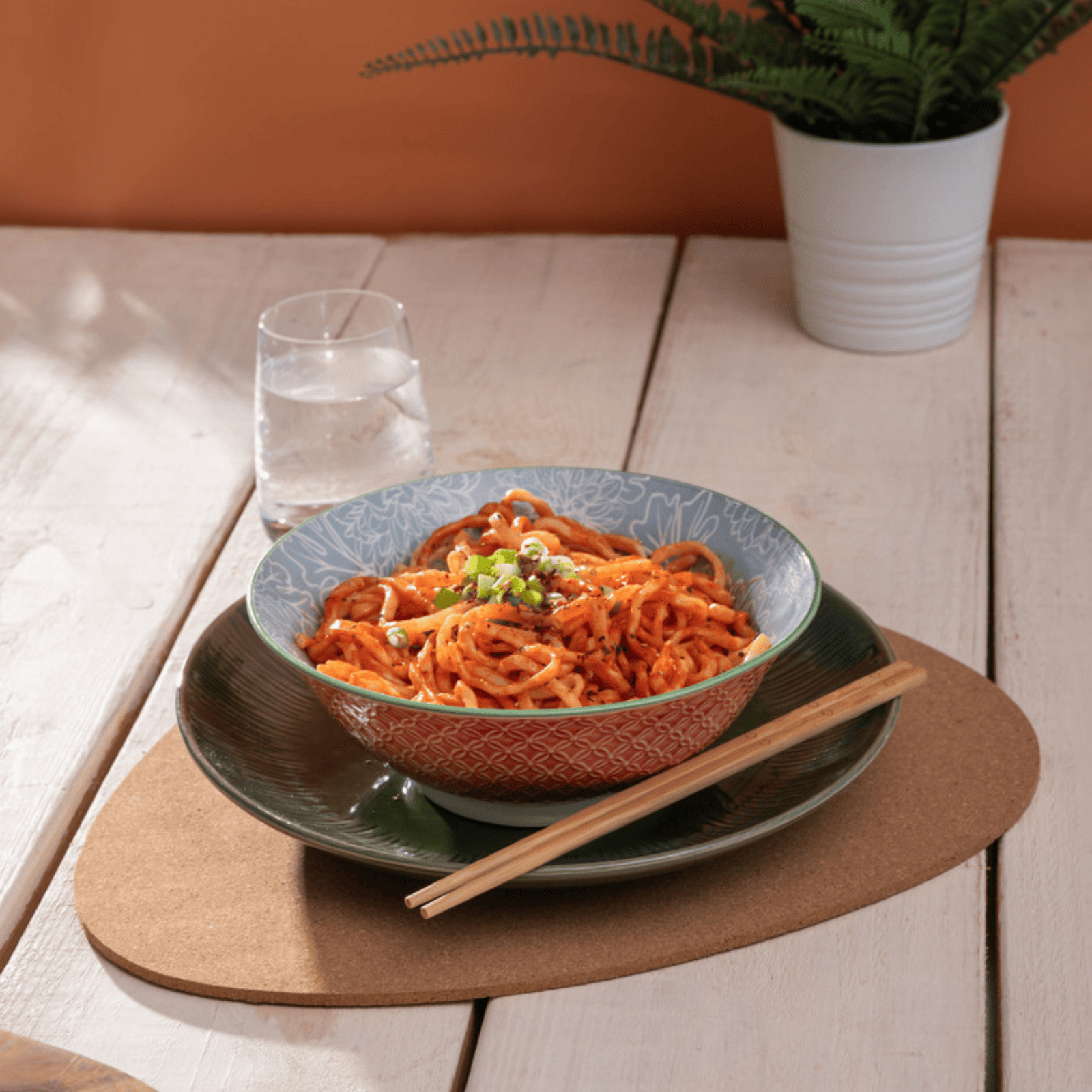 Mikasa Ramen Bowl 21cm Grey Floral