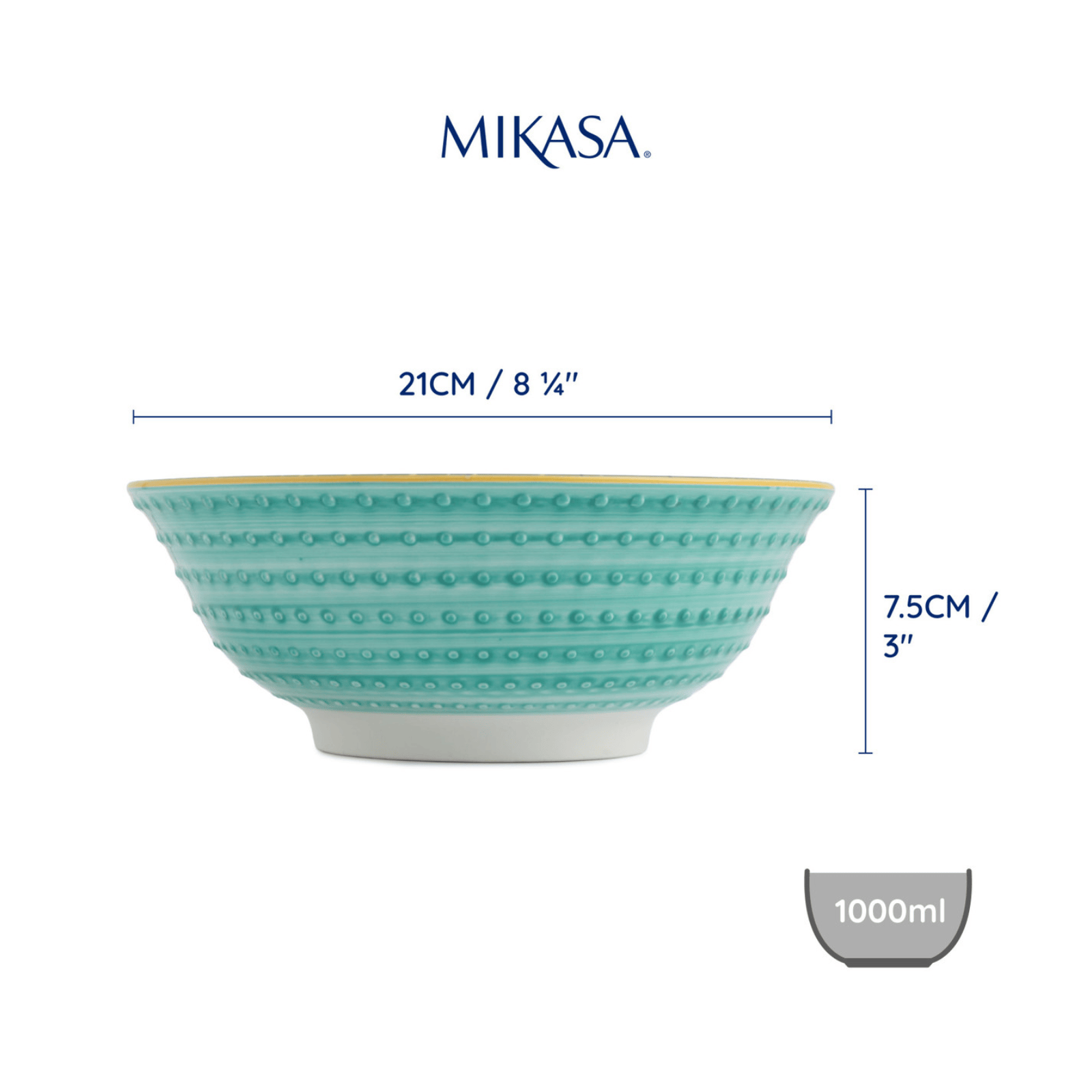 Mikasa Ramen Bowl 21cm Indigo Chevron