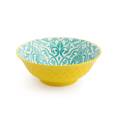 Mikasa Ramen Bowl 21cm Yellow and Blue Geometric