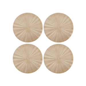 Mikasa Round PVC Gold Placemats 38cm 4-Piece