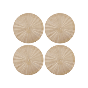 Mikasa Round PVC Gold Placemats 38cm 4-Piece